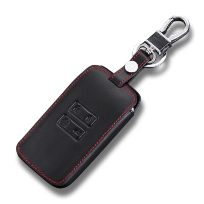 Schwarz Auto Leder Schlüsselhalter Fernbedienung Cover Case für Renault Kadjar 2016 Schlüsselanhänger