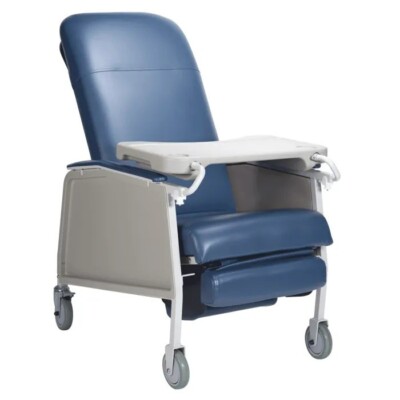 Dynarex 3-Position Bariatric Geri Chair Patient Recliner, Blueridge 10524