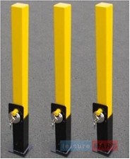 3 x Security Posts, Removable and Heavy Duty, Parking Bollard Maypole MP9731