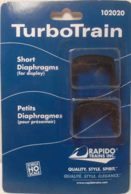 RAPIDO #102020 HO SCALE TURBOTRAIN SHORT DIAPHRAGMS FOR DISPLAY NEW IN SEALED PK