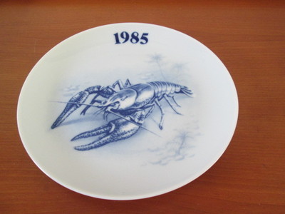 Toll gestalteter Sammelteller Flusskrebs 1985 Tove Svendsen