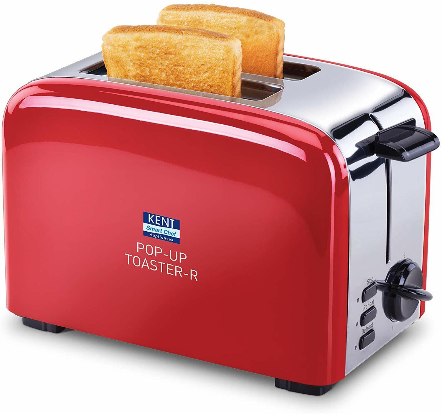 Kent 16030 850-Watt 2-Slice Pop-up Toaster Red - pop-up toaster