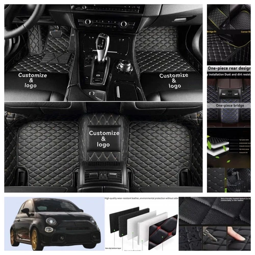 Alfombrillas coche Fiat 500 2008-2019 impermeables para todo tipo de clima alfombras personalizadas carga - Imagen 30 de 44