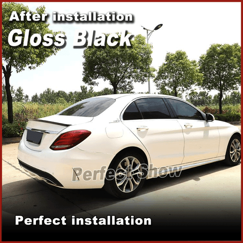 Alerón trasero negro brillante alerón alerón para Mercedes W205 C200 C400 C63 C43 AMG - Imagen 4 de 12