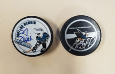 Marcel Goc San Jose Sharks Signed Puck NHL plus bonus Sharkie puck