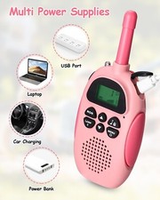 Walkie Talkie per Bambini Colorati Ricaricabili 3 Chilometri Portata Max - Miniatura 2