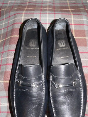 Bruno Magli Men\'s Pogia Black Leather Bit Driver Loafers Size 9.5 M - W/ Box Bruno Magli  main image 3