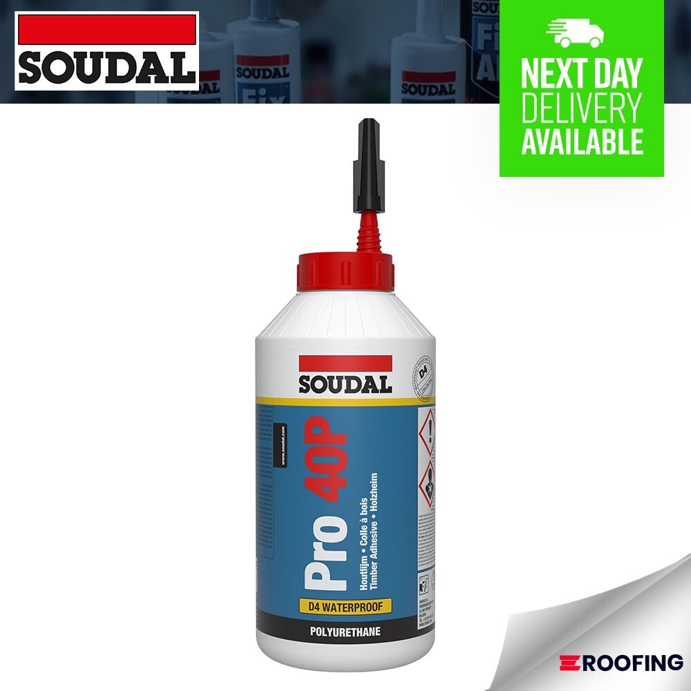 SOUDAL PRO 40P PU Wood Adhesive High Strength and Fast Drying - 750g