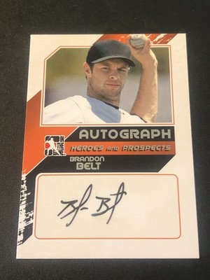 2011 ITG Heroes and Prospects Close Up Silver /190 Brandon Belt Rookie Auto RC