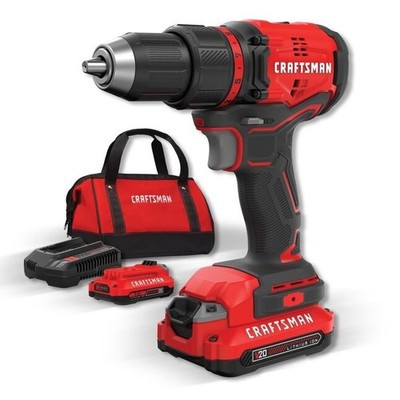 New Craftsman Drill Driver Kit : CMCD710C2 20V MAX Li-Ion 1/2''
