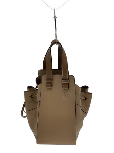 LOEWE Handbag Hammock Drawstring Leather BEG Plain Used