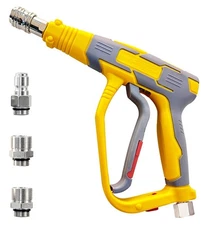 Short Pressure Washer Gun, High Power Washer Gun with 1/4 Inch Quick Connect,...