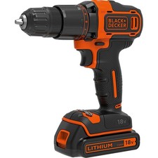 BLACK & DECKER 18v Combi Drill 1 x 1.5ah Cordless Hammer Drill BCD700S1K