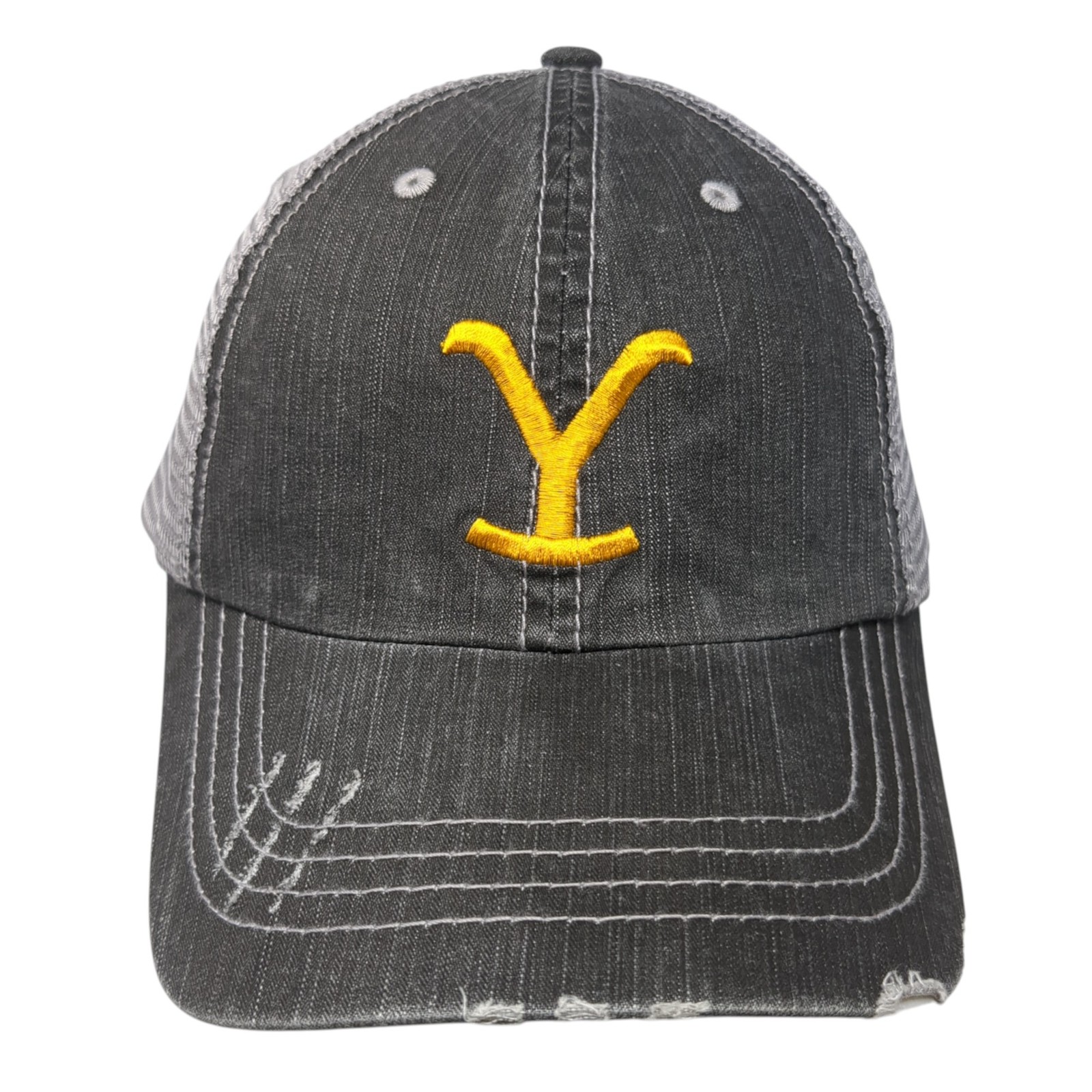 Yellowstone Dutton Strapback Trucker Hat Gray One… - image 1