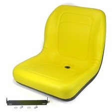 New Yellow HIGH BACK SEAT w/ Pivot Rod Bracket for John Deere LX255 LX266 LX277