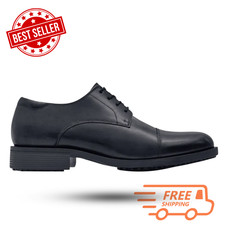 [FASH SALE] Shoes For Crews Senator Mens Black Non Slip Dress Oxford Shoes Wide