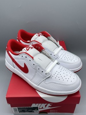 Nike Air Jordan 1 Low OG White University Red EU 40,5 US 7,5 Weiß Rot Neu OVP
