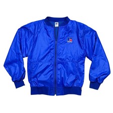 Vintage 80s 90s Russell Athletic Thermal Knit Lined Windbreaker Jacket Zip M