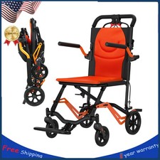 Wheelchairs Transport Lightweight Portable Folding Travel Wheel Chairs 220Lbs