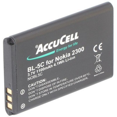 AccuCell Akku passend für Nokia 2610, BL-5C, 1100mAh