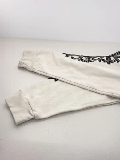 FELPA CON CAPPUCCIO CHROME HEARTS FERRO DI CAVALLO Felpa con cappuccio floreale XXL Cotone Bianco Stampa 