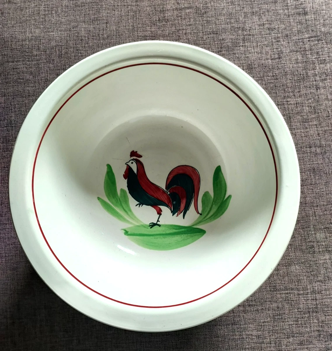 SALADIER ANCIEN EN Faience De St Amand & Hamage décor Coq EUR 12,00 - FR