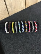 Nepal Glass Bead Crochet Bracelets 10 Count Assorted Colors/Paterns J270