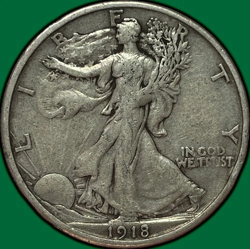 1918-S Walking Liberty Half Dollar Extremely Fine XF Coin #32396