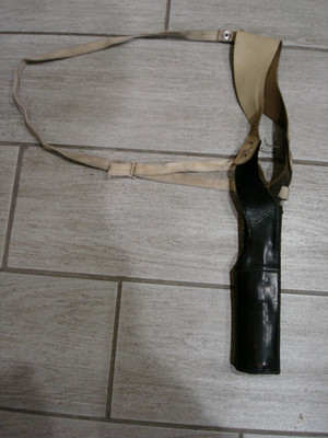 SAFRAILAND #100 LGE AUTO DK. BRN. Shoulder Rig Holster RH Frame Auto Colt Kimber