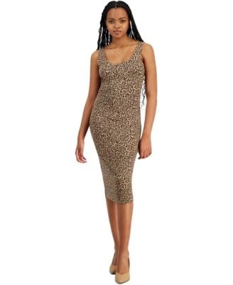 Bar III Petite Cheetah-Print Bodycon M Molly 194136268882  RT $34.5 #2
