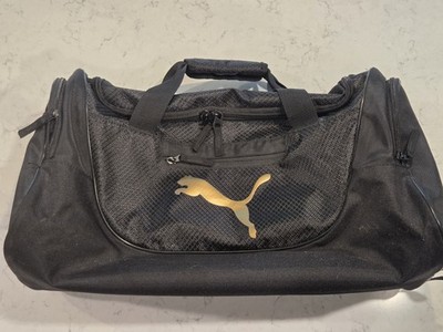 Puma Contender 3.0 Duffel Bag Black/Gold - Nearly New, Strap Still In Packaging