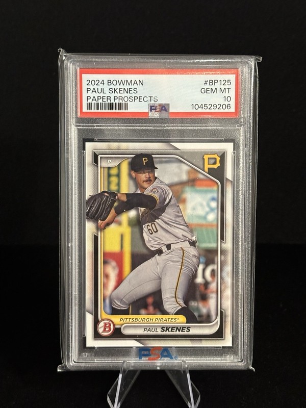 Paul Skenes - 2024 Bowman Prospects #BP-125 (RC) Rookie - PSA 10 GEM MINT