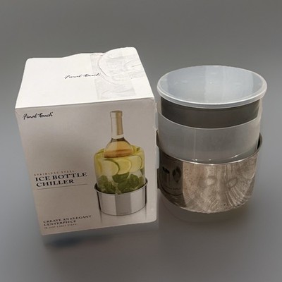 Wine Bottle Ice Mold Bottle Chiller Stainless Steel By Final Touch New Open Box