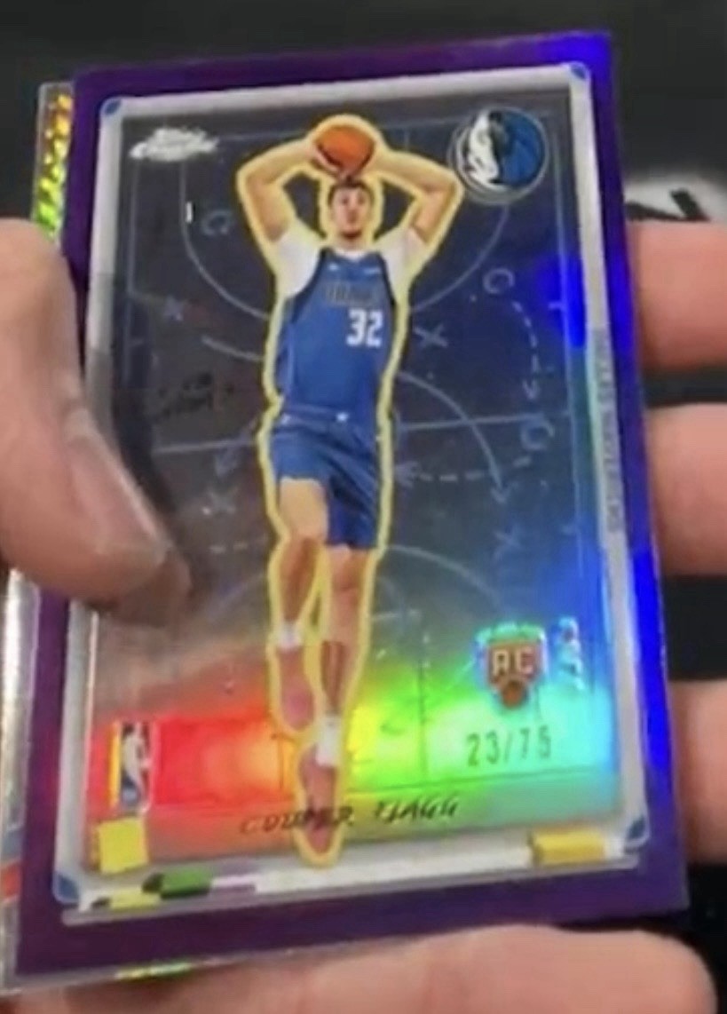 2025-26 Topps Chrome Cooper Flagg X’s And Whoa’s XW-8 /75 Purple