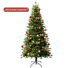 Slim Christmas Tree Pencil Pine Artificial Bushy XMAS Decoration 5FT 6FT 7.5FT
