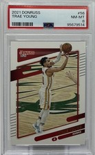 Trae Young PSA 8 - 2021 Panini Donruss -Hawks, Sooners “Ice Trae” , Wizards