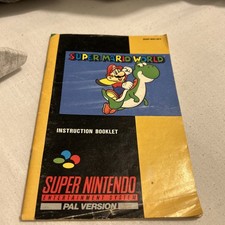 SNES PAL UK - Super Mario World - Super Nintendo Manual Instruction Booklet Only