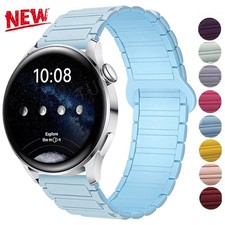 Replacement 18mm/20mm/22mm Universal Magnetic Silicone Watch Band Strap Bracelet