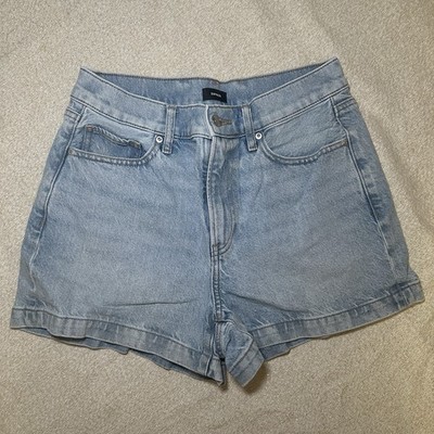 Express Mom Short High Rise Denim Blue Women's Shorts Size 8