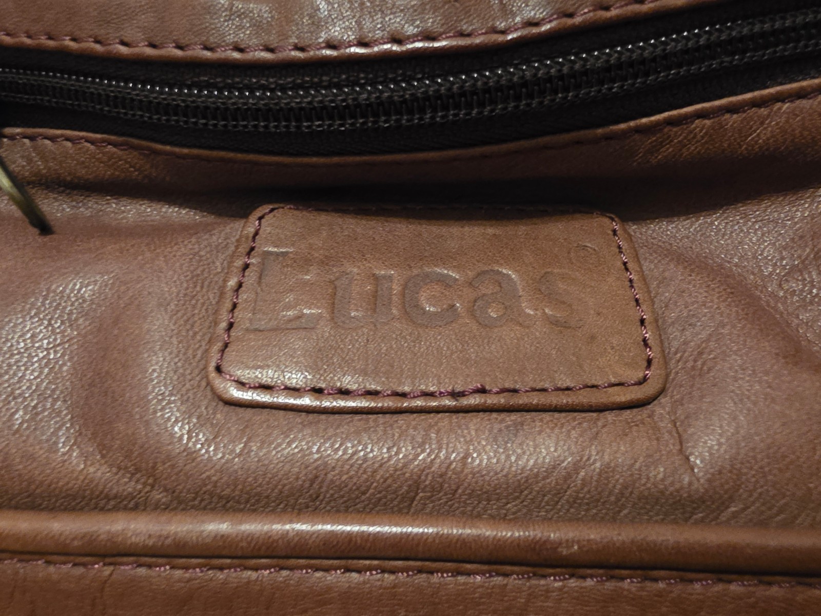 Lucas Brown Leather Drawstring Backpack - image 12