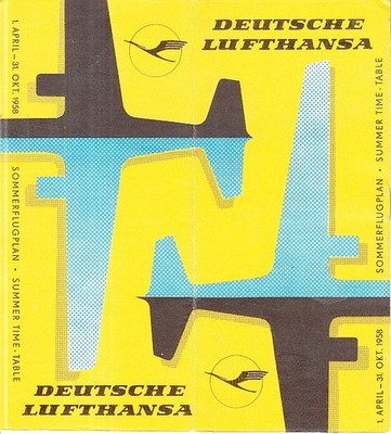 [e80] Flugplan / Timetable - Deutsche Lufthansa DDR - Sommer - 1958