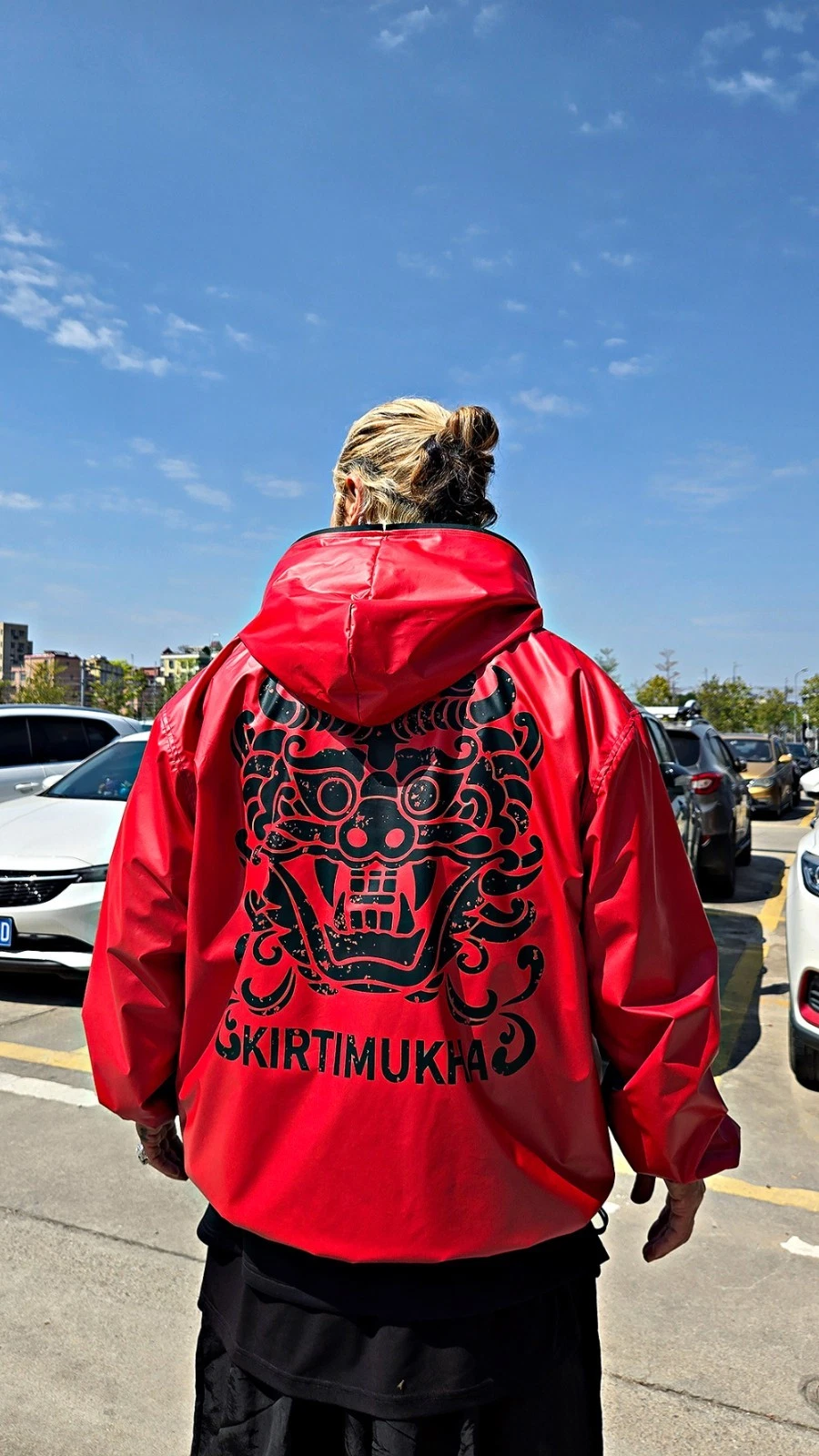 Mukha Thermochromic Hooded Windbreaker Oversized Color Changing Zip-Up Jacket