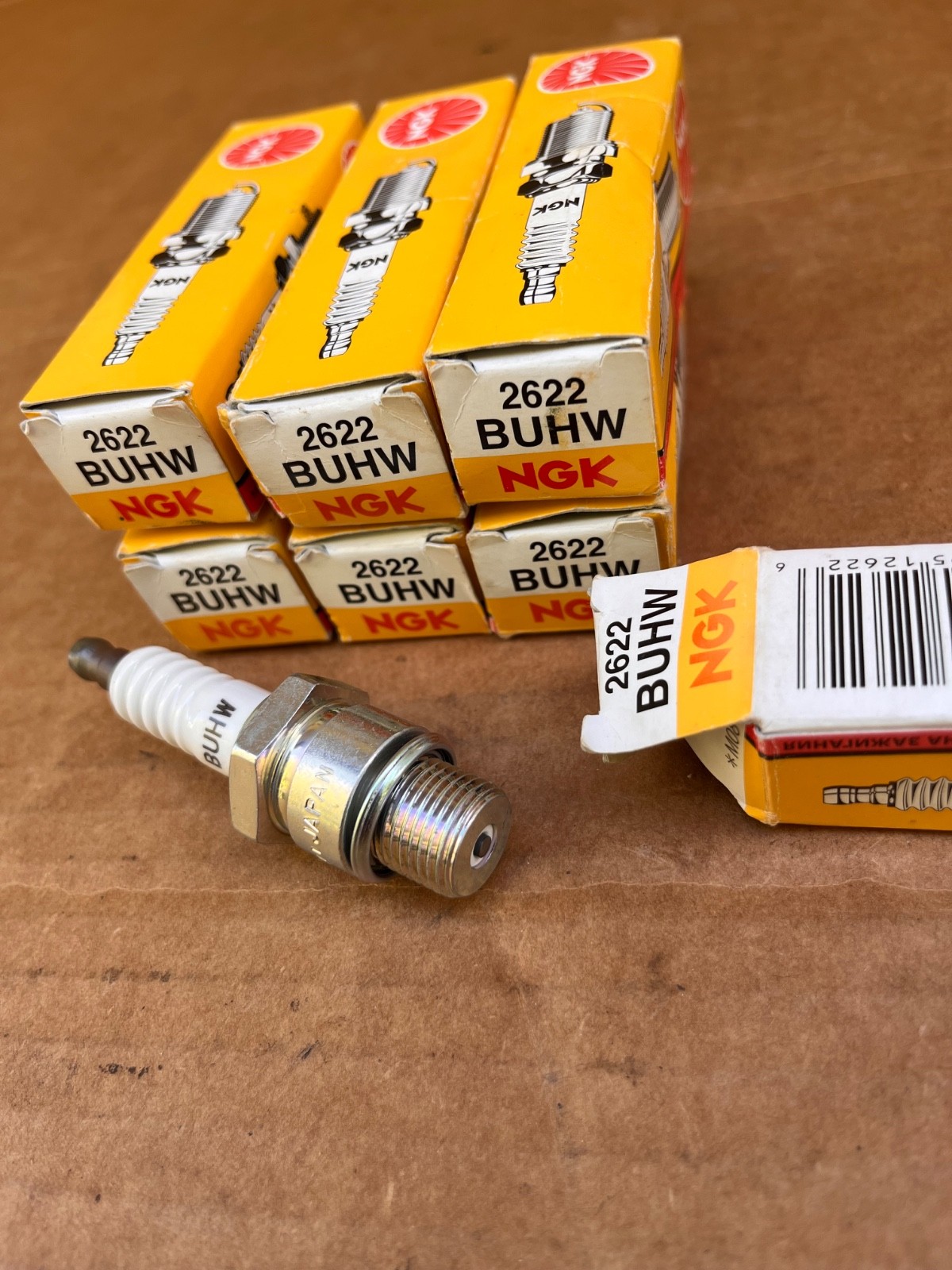 Lot of 7 - NGK - BUHW - 2622 Spark Plugs New old stock  Outboard Boat Engine