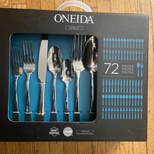 Oneida Noble 72 Piece Premium Stainless Steel  Service for 14 w/ Serving NEW
