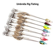 5/1 Pcs Rig 5 Arms 4 Blades Umbrella Rig Fishing Lures Bait Bass Crappie