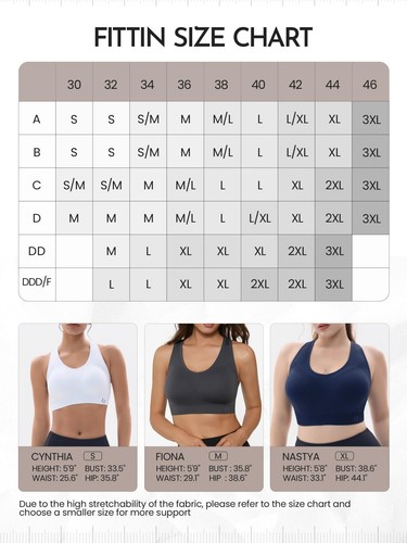Racerback Sports Bras for Women - Padded Seamless High Impact Support for Yog... - Picture 4 of 5