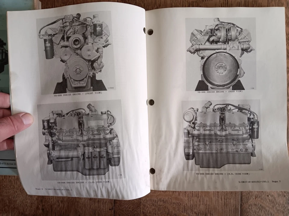 OEM Mack E9 V-8 998 Engine Overhaul Procedures Repair Service Shop Manual - Image 2 of 4
