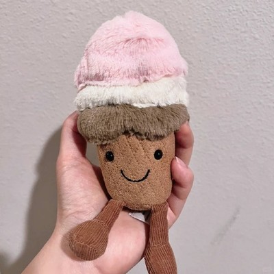 NEW   Amuseable Ice Cream Bag Charm Keychain Soft Plush Food Toy Gift