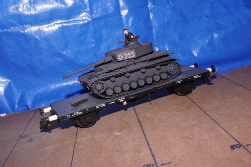 BOD/R] KM1 203180 Spur 1 Flachwagen Ommr Linz der DRG + Ladung / Panzer / Tank | Condition: Gebraucht