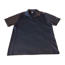 Nike Golf Polo Shirt Men 2XL Black Summer Solid Short Sleeve Lightweight Dri-Fit